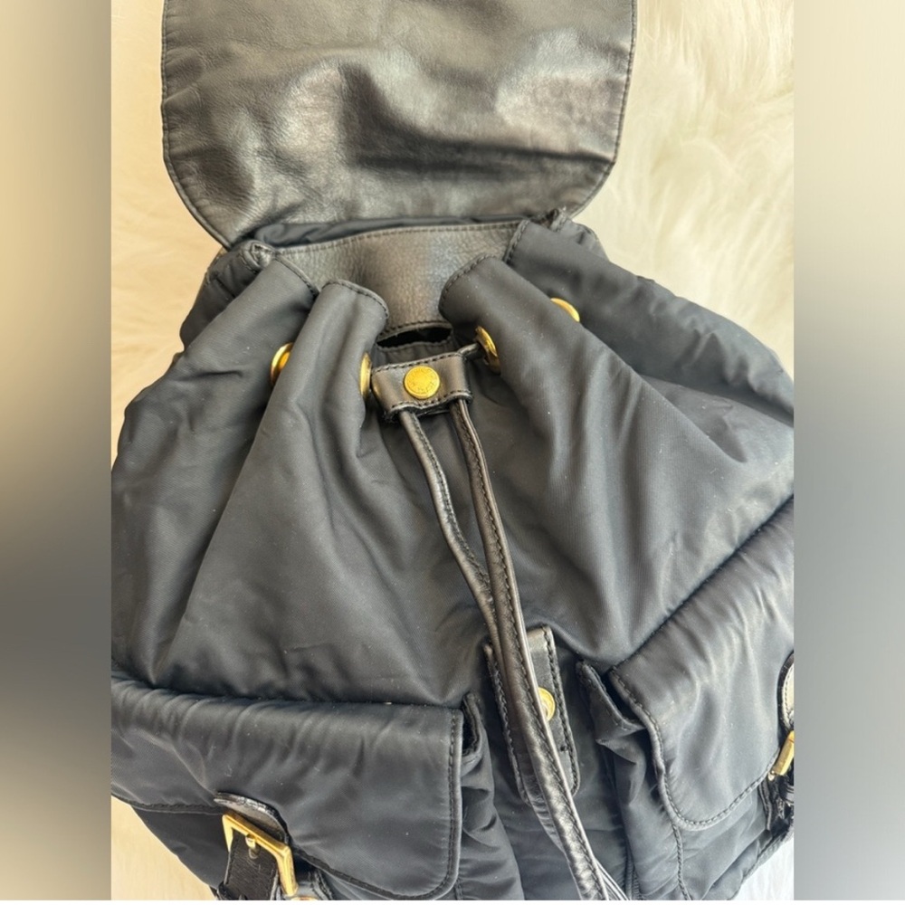 Moschino Black Backpack with Gold Accents - Picture 2 of 5